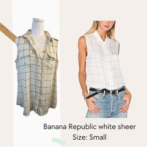 Banana Republic Sleeveless sheer